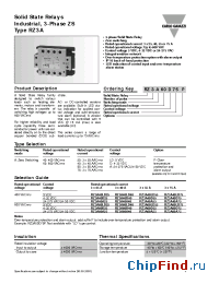 Datasheet RZ3A40A75 manufacturer Carlo Gavazzi