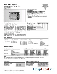 Datasheet RZ3A60D75 manufacturer Carlo Gavazzi
