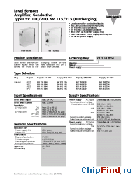 Datasheet SV110024 manufacturer Carlo Gavazzi