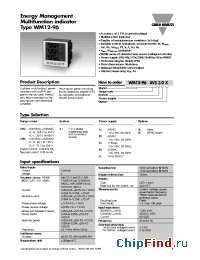 Datasheet WM1296AV533S manufacturer Carlo Gavazzi