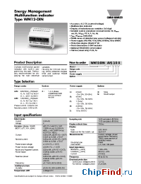 Datasheet WM12DINAV533S manufacturer Carlo Gavazzi