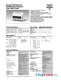 Datasheet WM12DINAV53AX manufacturer Carlo Gavazzi