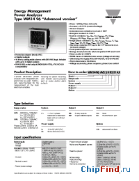 Datasheet WM1496AV53HXXS1AX manufacturer Carlo Gavazzi