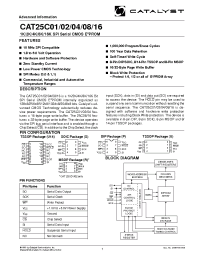 Datasheet 25C01 manufacturer Catalyst