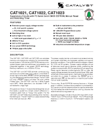 Datasheet CAT1022ZD4E-45TE13 производства Catalyst