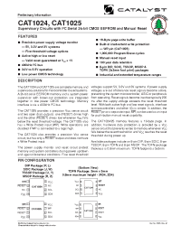 Datasheet CAT1024JI-28TE13 manufacturer Catalyst