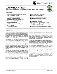 Datasheet CAT1027LI manufacturer Catalyst