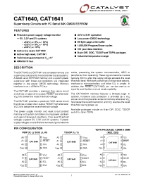 Datasheet CAT1640 manufacturer Catalyst