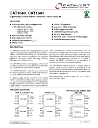 Datasheet CAT1640WI-30TE13 производства Catalyst