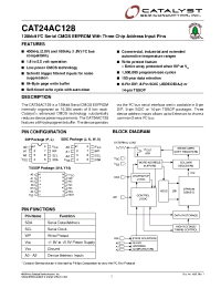 Datasheet CAT24AC128GLI-TE13 manufacturer Catalyst
