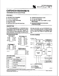 Datasheet CAT24C01 manufacturer Catalyst