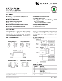 Datasheet CAT24FC16JITE13REV-F manufacturer Catalyst