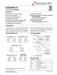 Datasheet CAT24FC17 manufacturer Catalyst