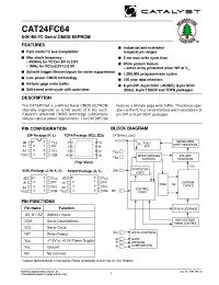 Datasheet CAT24FC64ZD2ITE13REV-D производства Catalyst