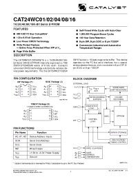 Datasheet CAT24WC01JA-1.8TE13C manufacturer Catalyst