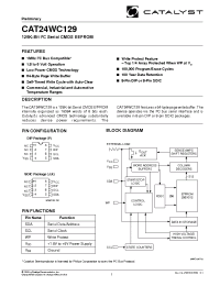 Datasheet CAT24WC129P-1.8TE13 manufacturer Catalyst