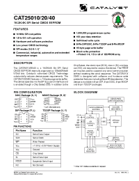 Datasheet CAT25010PE manufacturer Catalyst
