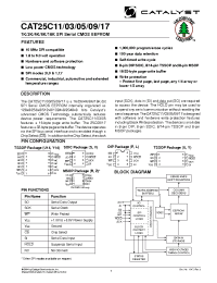 Datasheet CAT25C03L-1.8TE13 manufacturer Catalyst