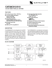 Datasheet CAT28C512HNI-15T manufacturer Catalyst