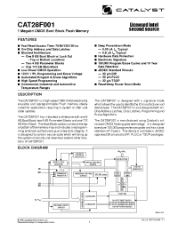 Datasheet CAT28F001NA-90BT manufacturer Catalyst