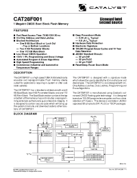 Datasheet CAT28F001P-12TT manufacturer Catalyst