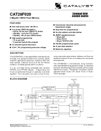 Datasheet CAT28F020-15 manufacturer Catalyst
