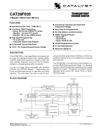 Datasheet CAT28F020N-12T manufacturer Catalyst