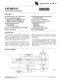 Datasheet CAT28F512V5-20 manufacturer Catalyst