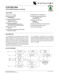 Datasheet CAT28LV64TA-25T manufacturer Catalyst