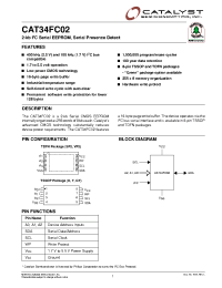 Datasheet CAT34FC02VP2ITE13REVE manufacturer Catalyst