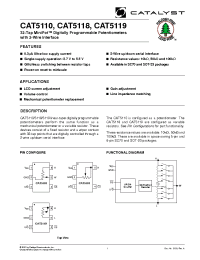 Datasheet CAT5110SBI-50-T10 manufacturer Catalyst