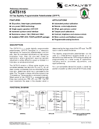 Datasheet CAT5115VI-10TE13 manufacturer Catalyst