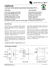 Datasheet CAT5116PISOIC manufacturer Catalyst