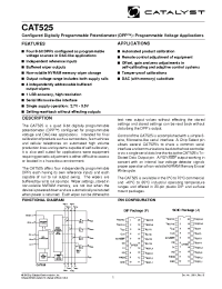 Datasheet CAT525PI-TE13 manufacturer Catalyst
