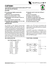 Datasheet CAT5261 manufacturer Catalyst