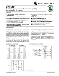 Datasheet CAT5401BI-25-TE13 manufacturer Catalyst