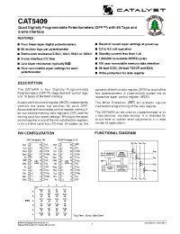 Datasheet CAT5409JI-25-TE13 manufacturer Catalyst