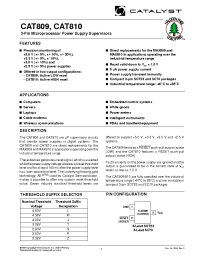 Datasheet CAT809JEXR-T manufacturer Catalyst