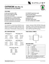 Datasheet CAT93C86PI-1.8TE13 manufacturer Catalyst