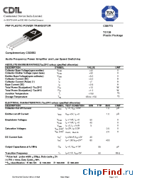 Datasheet CSB772P manufacturer CDIL