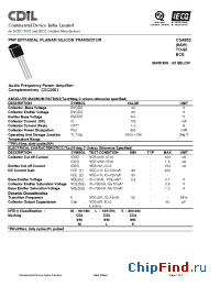 Datasheet CSC2001 manufacturer CDIL