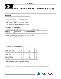 Datasheet NE685M33 manufacturer CEL