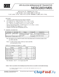 Datasheet NESG3031M05-T1 manufacturer CEL