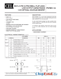 Datasheet PS7801-1A manufacturer CEL