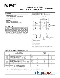 Datasheet UPA801T-T1 manufacturer CEL