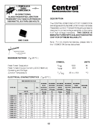 Datasheet 1.5SMC110CA manufacturer Central