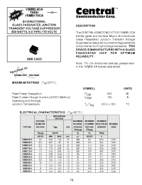 Datasheet 1SMB51CA производства Central