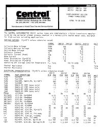 Datasheet 2n5254 manufacturer Central