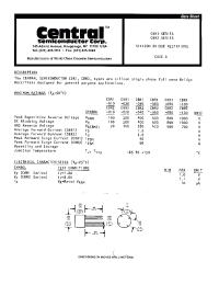 Datasheet CBR1-060 manufacturer Central