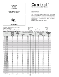 Datasheet CLL4730A manufacturer Central